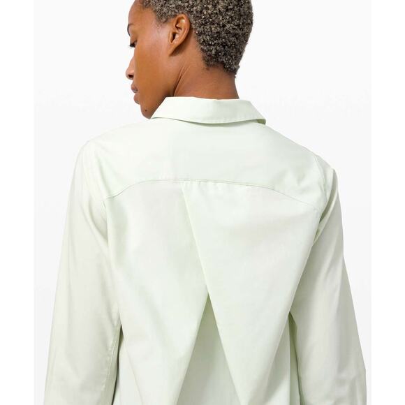 Lululemon Full Day Ahead Button-Up Long Sleeve Shirt in Springtime Sz 6 - Picture 9 of 12